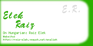 elek raiz business card